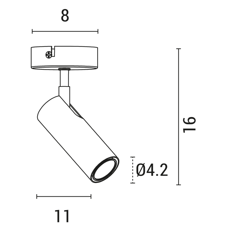 Reflektor ROSETTE 1xGU10/7W/230V bela