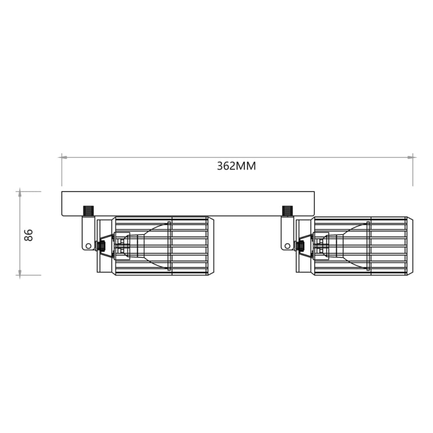 Reflektor VERTICAL 2xGU10/8W/230V bela