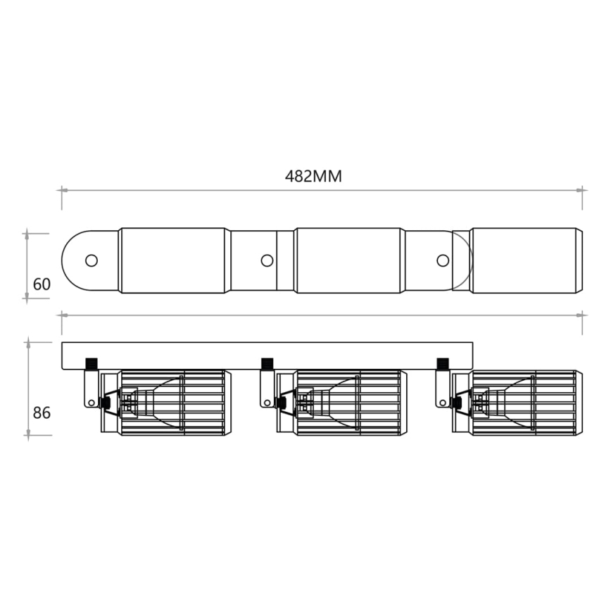 Reflektor VERTICAL 3xGU10/8W/230V bela