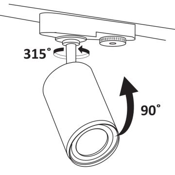 Reflektor za tračni sistem PARIZ 6xGU10/10W/230V + 2x1 m tračni system bela