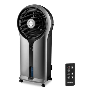 Sencor - Mobilni hladilnik zraka 3v1 110W/230V srebrna/črna + Daljinski upravljalnik