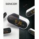 Sencor - Radijska budilka z LED zaslonom in projektorjem 5W/230V črna