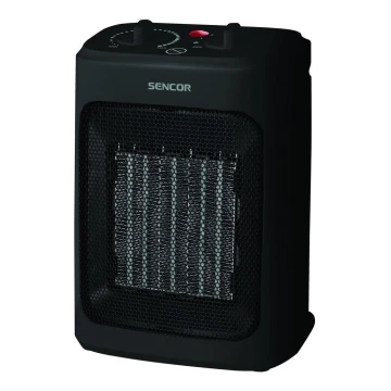 Sencor - Ventilator s keramičnim grelnikom 900/1300/2000W/230V črna