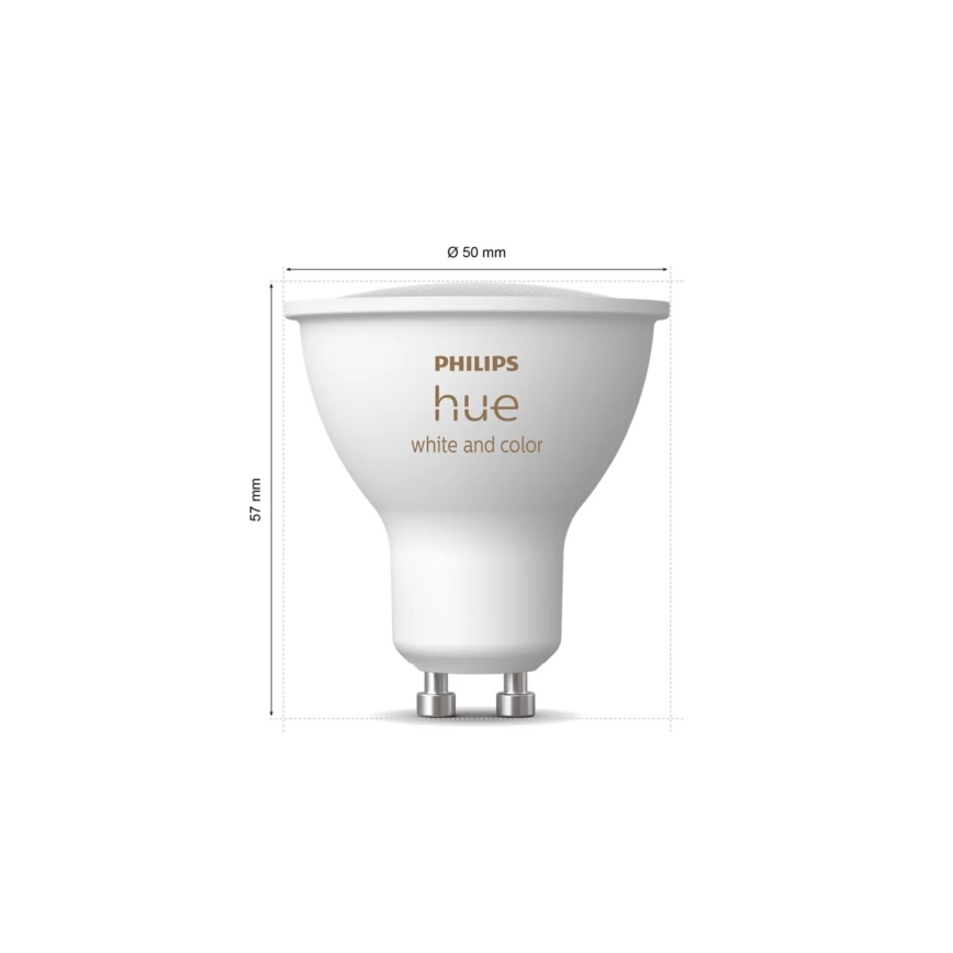 SET 2x LED RGBW Zatemnitvena žarnica Philips Hue White And Color Ambiance GU10/4,2W/230V 2000-6500K