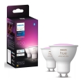 SET 2x LED RGBW Zatemnitvena žarnica Philips Hue White And Color Ambiance GU10/4,2W/230V 2000-6500K