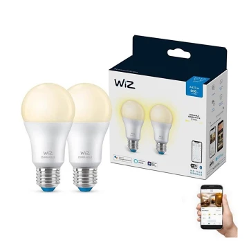 SET 2x LED Zatemnitvena žarnica A60 E27/8W/230V 2700K CRI 90 Wi-Fi - WiZ