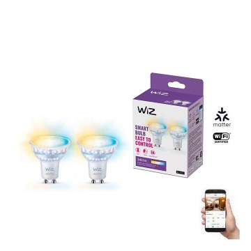 SET 2x LED Zatemnitvena žarnica PAR16 GU10/4,7W/230V 2700-6500K CRI 90 Wi-Fi - WiZ