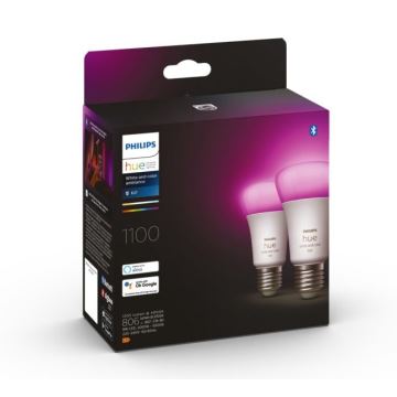SET 2x LED Zatemnitvena žarnica Philips Hue White And Color Ambiance A60 E27/9W/230V 2000-6500K