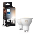 SET 2x LED Zatemnitvena žarnica Philips Hue WHITE AMBIANCE GU10/4,2W/230V 2200-6500K