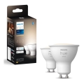 SET 2x LED Zatemnitvena žarnica Philips Hue WHITE GU10/4,2W/230V 2700K