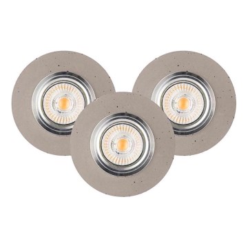 SET 3x LED Vgradna svetilka VITAR 1xGU10/5W/230V CRI 90 beton