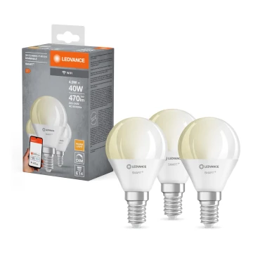 SET 3x LED Zatemnitvena žarnica SMART+ P40 E14/4,9W/230V 2700K Wi-Fi - Ledvance