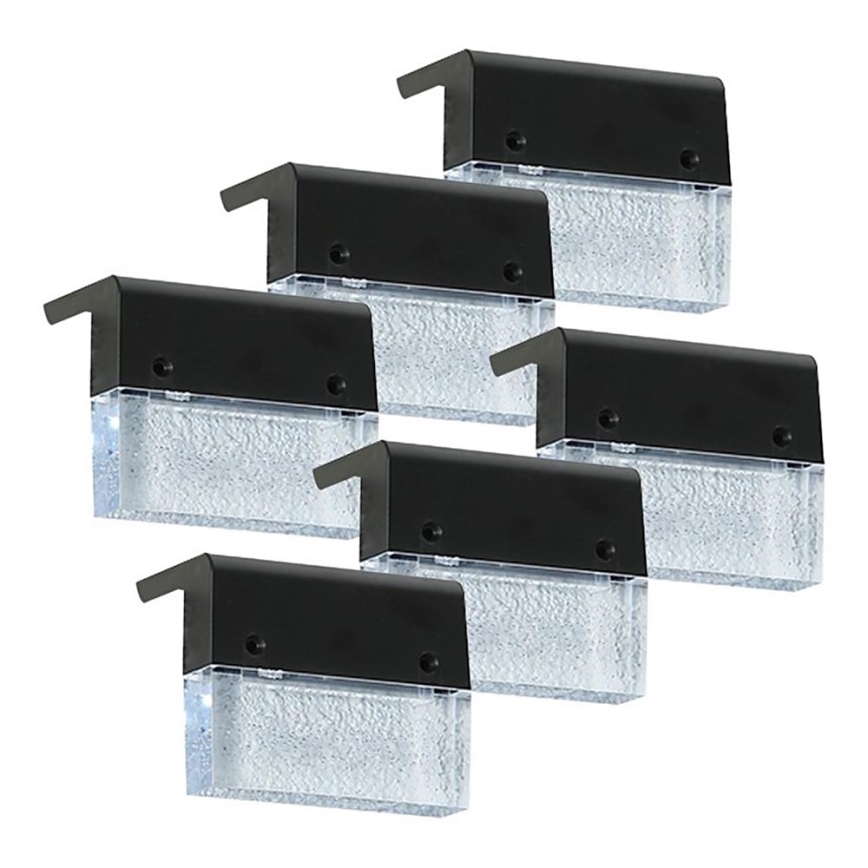 SET 6x LED RGB Stenska solarna svetilka LED/1W/1,2V 3500K IP65