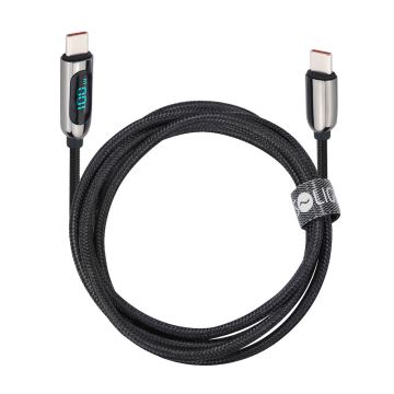 USB-C kabel a zaslonom 100W 1m