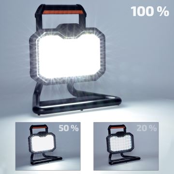 LED Zatemnitveni polnilni reflektor LED/20W/4400 mAh 4000K IP54