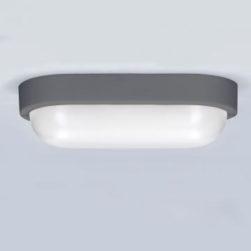 LED Zunanja stenska svetilka LED/13W/230V 4000K IP54 siva oval