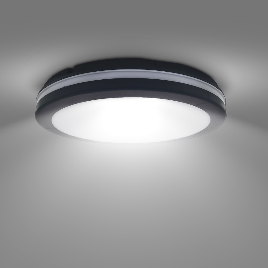 LED Zatemnitvena zunanja stropna svetilka LED/18W/22W/26W/230V 3000/4000/6500K IP65 črna