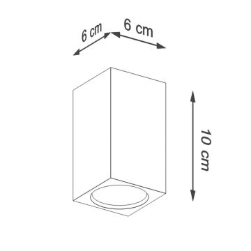 Reflektor KEKE 1xGU10/40W/230V 10 cm hrast