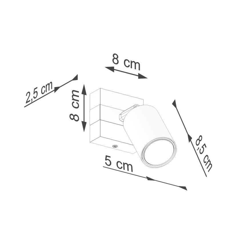 Stenski reflektor FAGER 1xGU10/10W/230V črna