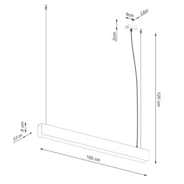 LED Lestenec na vrvici SPARK 1xG13/8,5W/230V bela