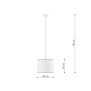 Otroški lestenec na vrvici UNICORN 1xE27/15W/230V pr. 30 cm samorog