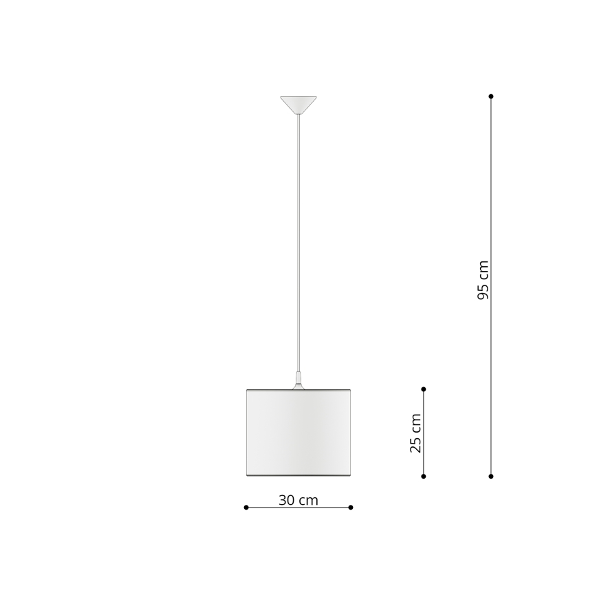 Otroški lestenec na vrvici UNICORN 1xE27/15W/230V pr. 30 cm samorog