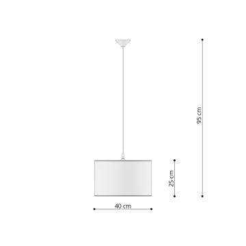 Otroški lestenec na vrvici UNICORN 1xE27/15W/230V pr. 40 cm samorog