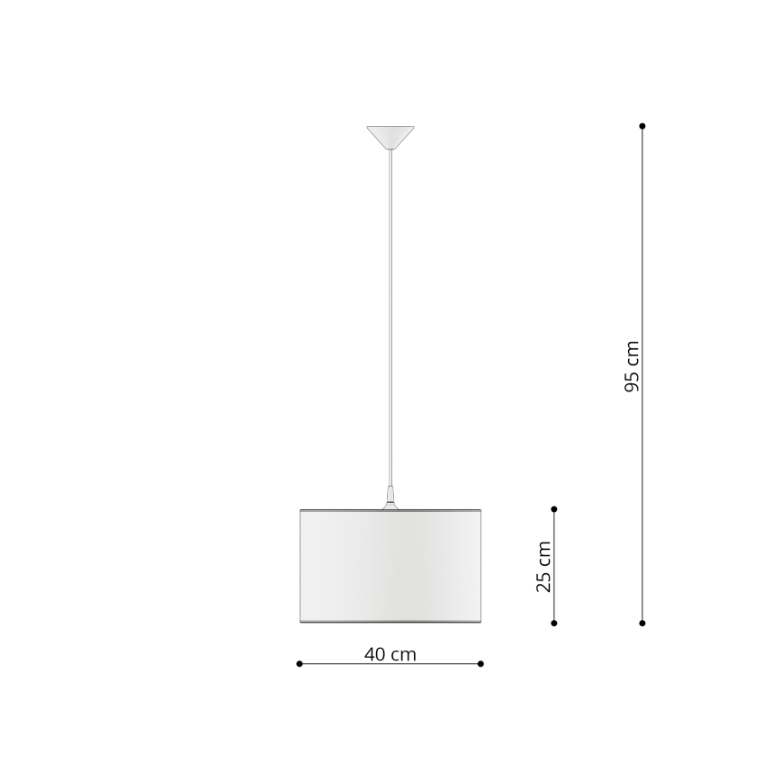 Otroški lestenec na vrvici PRINCESS 1xE27/15W/230V pr. 40 cm princeza