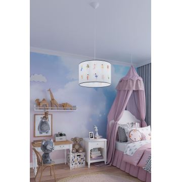 Otroški lestenec na vrvici FAIRY 1xE27/15W/230V pr. 30 cm vila