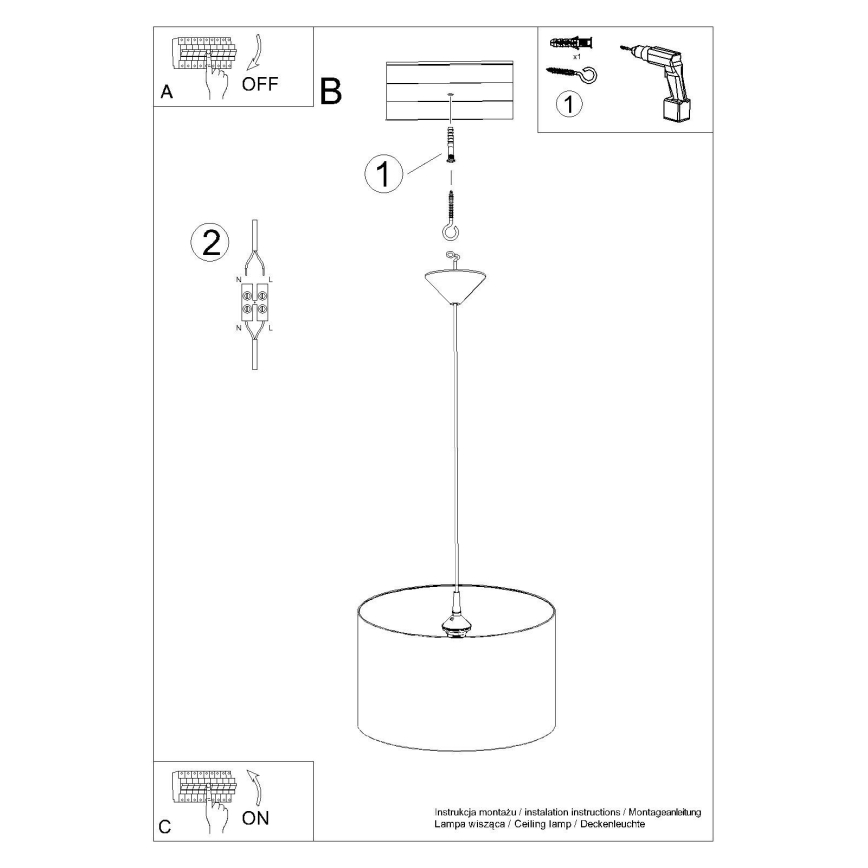 Otroški lestenec na vrvici CAT 1xE27/15W/230V pr. 40 cm mačka