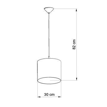 Otroški lestenec na vrvici OWLS 1xE27/15W/230V pr. 30 cm owls