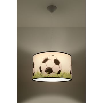 Otroški lestenec na vrvici FOOTBALL 1xE27/15W/230V pr. 40 cm nogomet