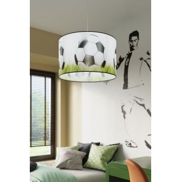 Otroški lestenec na vrvici FOOTBALL 1xE27/15W/230V pr. 40 cm nogomet