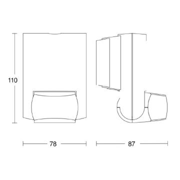 Steinel 035761 - Zunanji infrardeči senzor IS 130-2 antracit IP54