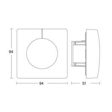 Steinel 058326 - Svetlobni senzor Dual V3 KNX kvadrat bela