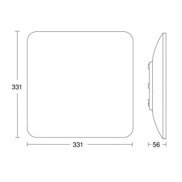 Steinel 067526 - LED Zatemnitvena stropna svetilka s senzorjem RS PRO S30 Q SC LED/26W/230V 3000K