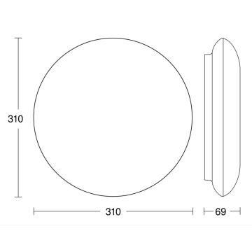 Steinel 068196 - LED Kopalniška stropna svetilka s senzorjem DL Vario Quattro PRO S LED/14W/230V 4000K IP54