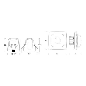 Steinel 079406 - Detektor prisotnosti IR Quattro HD-2 24m COM1 bela