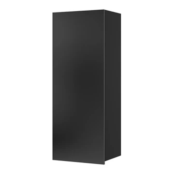 Stenska omarica PAVO 117x45 cm črna sijajna/mat črna