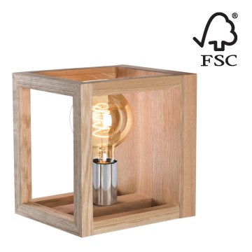 Stenska svetilka KAGO 1xE27/60W/230V hrast - FSC certifikat