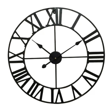 Stenska ura 1xAA pr. 60 cm črna