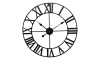 Stenska ura 1xAA pr. 60 cm črna