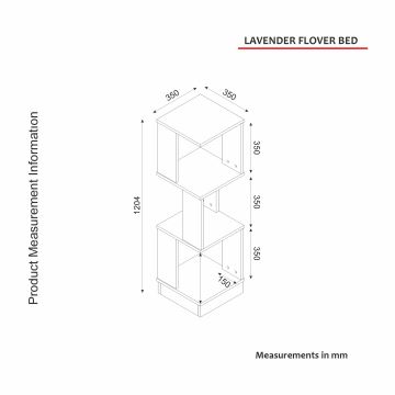 Stojalo za rastline LEVANDER 120,4x35 cm bela