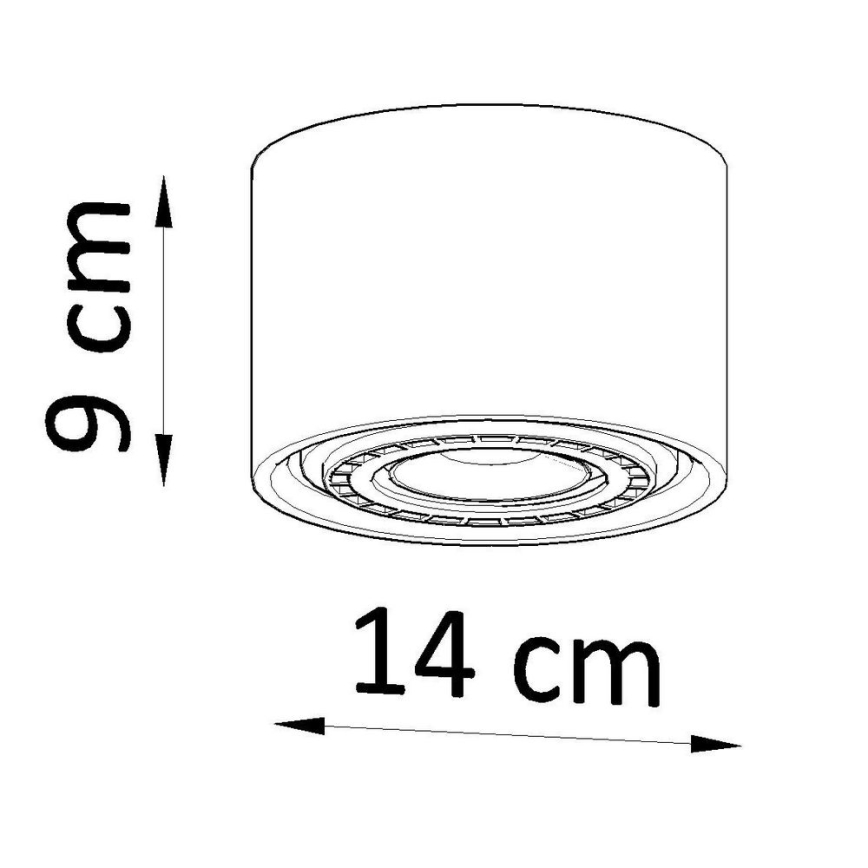 Stropna svetilka BASIC AR111 1xGU10/40W/230V beton