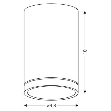 Stropna svetilka TUBA GU10/15W/230V