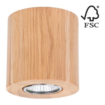 Stropna svetilka WOODDREAM 1xGU10/6W/230V hrast - FSC certifikat