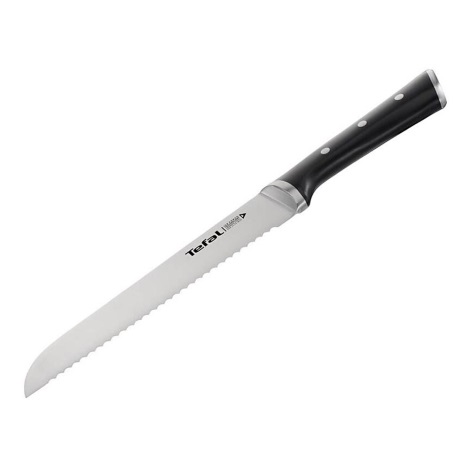 Tefal - Nož za kruh iz nerjavečega jekla ICE FORCE 20 cm krom/črna