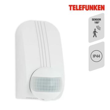 Telefunken 306506TF - Zunanji senzor gibanja 180° IP44 bela