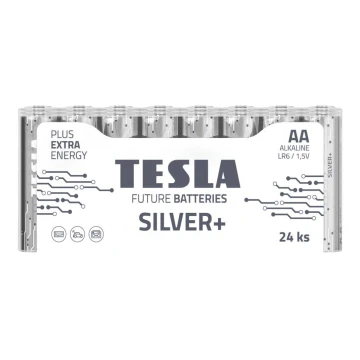 Tesla Batteries - 24 kos Alkalna baterija AA SILVER+ 1,5V 2900 mAh
