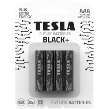 Tesla Batteries - 4 kos Alkalna baterija AAA BLACK+ 1,5V 1200 mAh